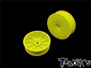 TWORKS 2.2" 12mm Hex 4WD Front Wheel Yellow( For B64/B74/YZ4-SF ) 8pcs #TE-218-BY-8