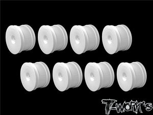 TWORKS 2.2" 12mm Hex Rear Wheel White ( For B6.1/B6.2/B64/B74/YZ2/YZ4/RB7/ZX7/D418/SRX2/SDX4 ) 8pcs #TE-218-CW-8