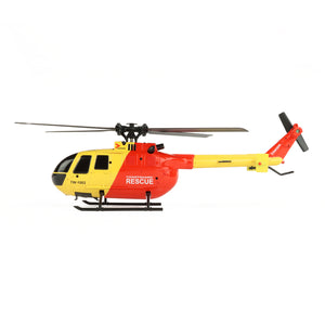 TWISTER BO-105 Scale 250 Flybarless Helicopter with 6 Axis Stabilisation and Altitude Hold (Yellow/Red) #TWST1002YR