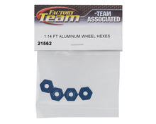 Team Associated Factory Team Reflex 14B/14T Aluminum Wheel Hexes (Blue) (4) #21562