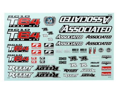 Team Associated RC10T6.4 1/10 Stadium Truck Team Kit Decal Sheet #ASC71179