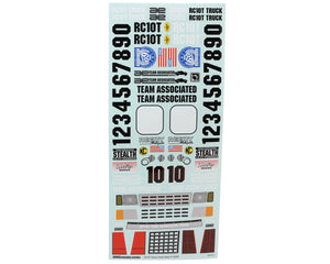 Team Associated RC10T Classic Decal Sheets (2) #ASC7860