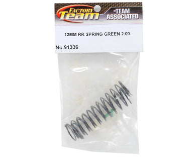 Team Associated 12mm Rear Shock Spring (Green/2.00lbs) #91336