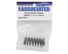 Team Associated 12mm Front Shock Spring (2) (Green/3.10lbs) (44mm long) #91830