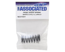 Team Associated 12mm Front Shock Spring (2) (White/3.40lbs) (44mm Long) #98381