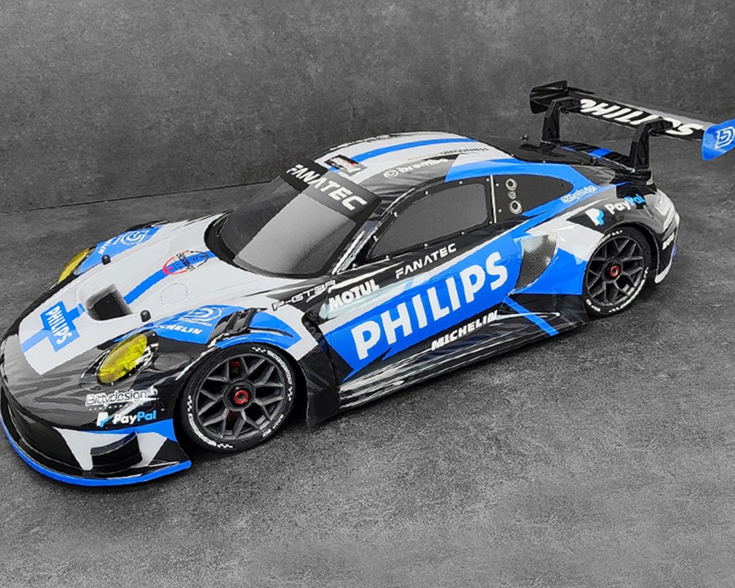 Bittydesign P-GT3R Pre-Cut 1/7 Supercar Body (Clear) #BDYAR7-PGT3R