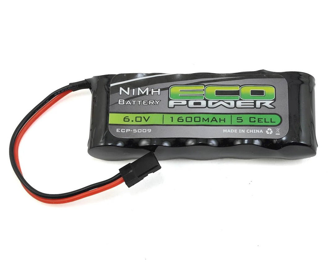 EcoPower 5-Cell NiMH Stick Receiver Battery Pack (6.0V/1600mAh) #ECP-5009