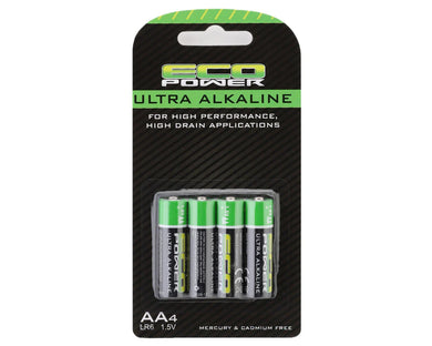 EcoPower Ultra Alkaline AA Batteries (4) (Mercury & Cadmium Free) #ECP-5061