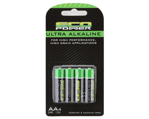 EcoPower Ultra Alkaline AA Batteries (4) (Mercury & Cadmium Free) #ECP-5061