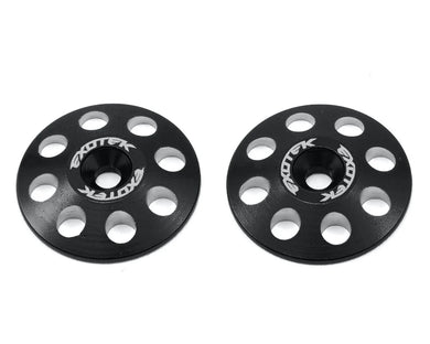 Exotek 22mm 1/8 XL Aluminum Wing Buttons (2) (Black) #EXO1665BLK