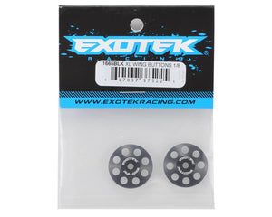 Exotek 22mm 1/8 XL Aluminum Wing Buttons (2) (Black) #EXO1665BLK