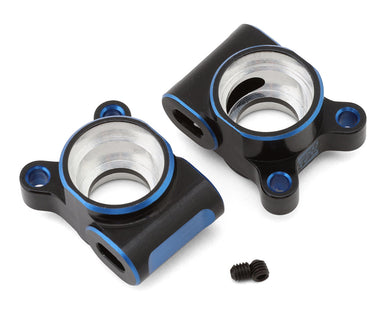 Exotek Team Associated RC10B74.2 Aluminum Rear Hub Set (Black/Blue) (2) #EXO2178