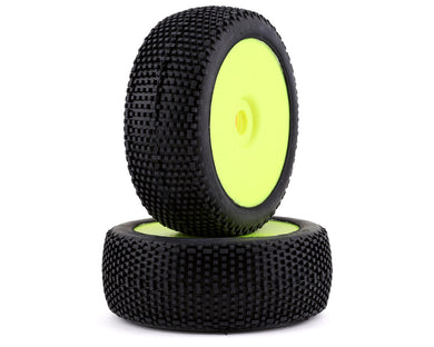 GRP Tires Plus Pre-Mounted 1/8 Buggy Tires (2) (Yellow) (Extra Soft) #GRPGBY11X