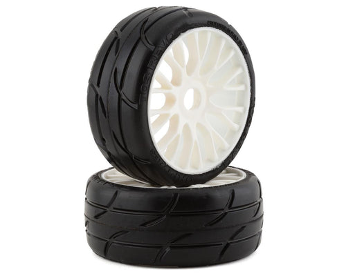 GRP Tires GT - TO3 Revo Belted Pre-Mounted 1/8 Buggy Tires (White) (2) (XB2) w/FLEX Wheel #GRPGTH03-XB2