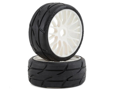 GRP Tires GT - TO3 Revo Belted Pre-Mounted 1/8 Buggy Tires (White) (2) (XB3) w/FLEX Wheel #GRPGTH03-XB3