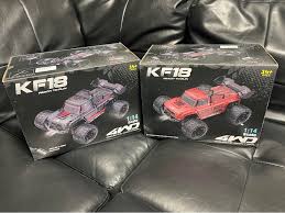 KF18 1:14 4WD RC Car Off-Road Racing High Speed Brushless Motor 2.4G Remote Control Cars Truck 75km/H Truck With LED Light Toy #KF183SRTR