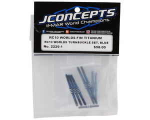 JConcepts RC10 Worlds Fin Titanium Turnbuckle Set (Blue) (8) #JCO2229-1