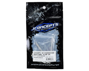 JConcepts RC10 Classic Diamond Nose Brace Tubes (Silver) #JCO2312-3