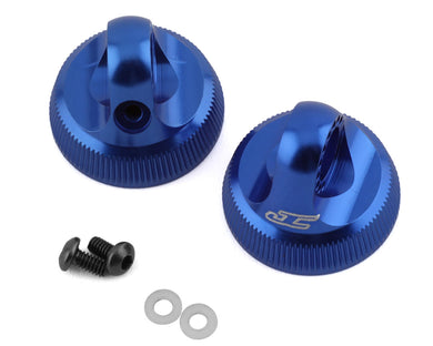 JConcepts Team Associated Fin Aluminum 13mm Shock Cap (Blue) (2) #JCO2701-1