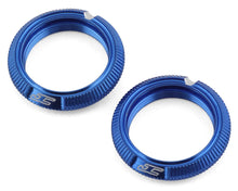 JConcepts Team Associated Fin Aluminum 13mm Shock Collars (Blue) (2) #2702-1