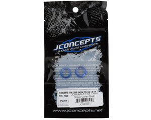 JConcepts Team Associated Fin Aluminum 13mm Shock Collars (Blue) (2) #2702-1