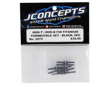 JConcepts Losi Mini-T 2.0/Mini-B Fin Titanium Turnbuckle Kit (Black) (6) #JCO2975