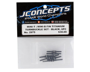 JConcepts Losi Mini-T 2.0/Mini-B Fin Titanium Turnbuckle Kit (Black) (6) #JCO2975