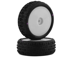 JConcepts Mini-B Swagger Pre-Mounted Front Tires (White) (2) (Pink) #JCO4003-101011