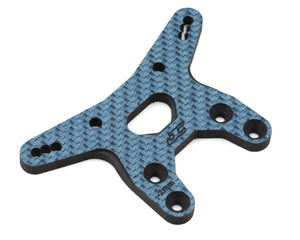 JConcepts RC10B7 Carbon Fiber Front Shock Tower (Blue) (-2mm) #5214-1