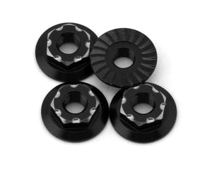 JConcepts RC10B7 7mm Aluminum Low-Profile Wheel Nuts (4) (Black) #JCO5216-2