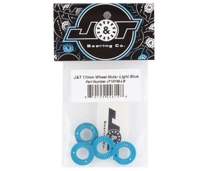 J&T Bearing Co. 17mm Wheel Nuts (Light Blue) (4) #JT10738-LB