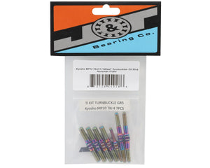 J&T Bearing Co. Kyosho MP10 TKi3 Titanium "Milled'' Turnbuckles (Natural) #JTB-JT10950