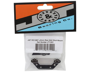 J&T Bearing Co. J&T RC10B7 Aluminum Rear Ball Stud Mount (+2mm) (Black) #JTB-JT11203