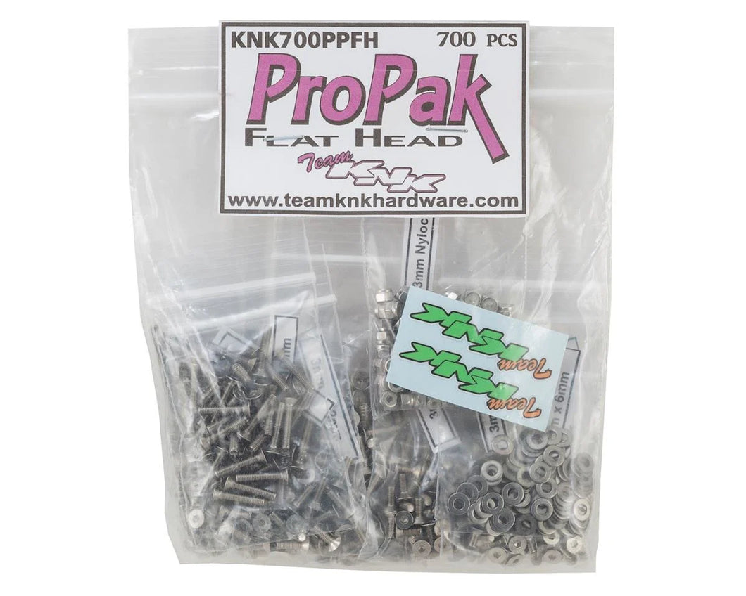 Team KNK Flat Head Pro Pak Stainless Screw Kit (700) #KNK700PPFH