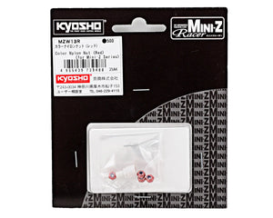 Kyosho Aluminum Wheel Nut Set w/Wrench (Red) (4) #KYOMZW13R