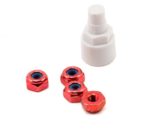 Kyosho Aluminum Wheel Nut Set w/Wrench (Red) (4) #KYOMZW13R