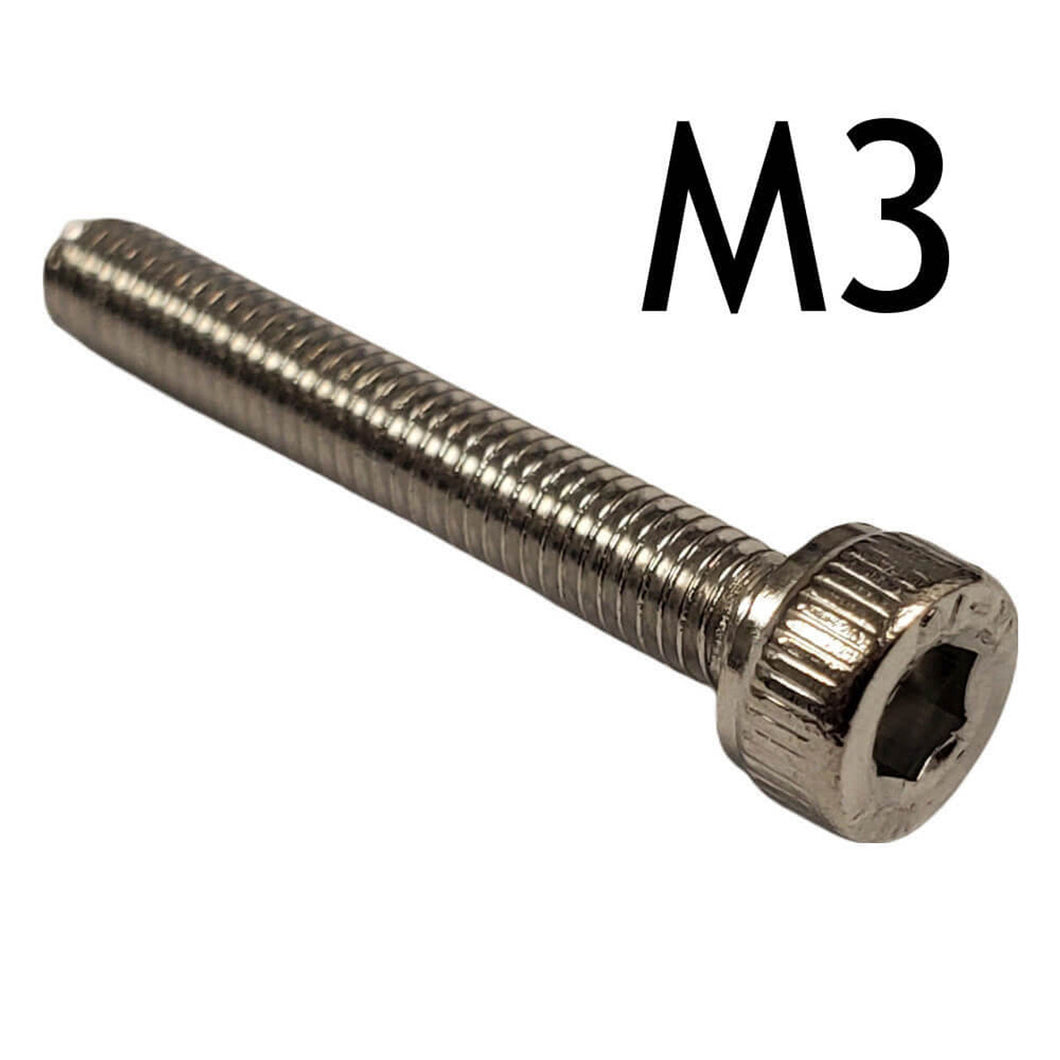 RCRC (6pcs) m3 304 A2 Round Stainless Steel or Black G10.9 Hex Socket screw Button Head #m3/22m/socket