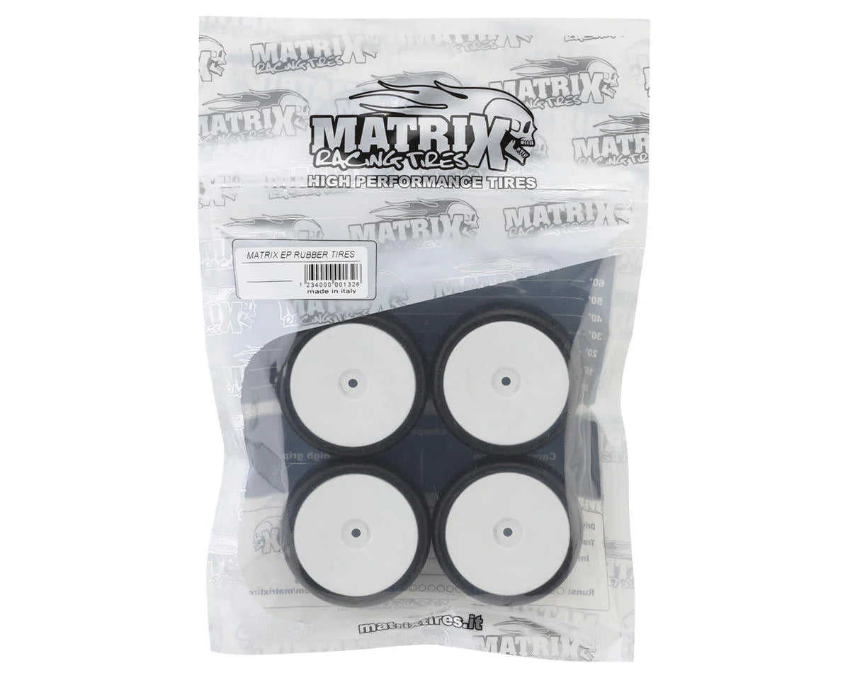 Matrix 1/10 Pre-Mounted On-Road Touring Tires (White) (4) (Asphalt) (3 ...