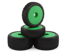 Maverick Microbe Sideline Front & Rear Pre-Mounted Buggy Tires Set (Green) #150869