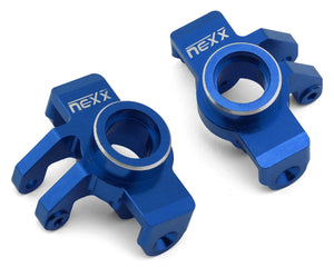 NEXX Racing Arrma® Granite/Typhon Grom Aluminum Steering Knuckles (Blue) (2) #NX-540-BL