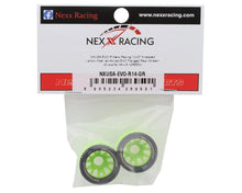 NEXX Racing Mini-Z RWD"JUD" EVO Rear Threaded Side-Wall Carbon Fiber Rims (0mm Offset) (Green) (2) (Wide) #NX-USA-EVO-R14-GR