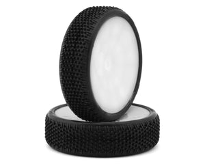 Pro-Motion Viper 2.2" 2WD Front LP Carpet 1/10 Pre-Mounted Buggy Tires (White) (C2 Blue Medium/Hard) (2) w/12mm Hex#PMT3070-C2-W