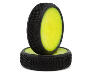 Pro-Motion Viper 2.2" 2WD Front LP Carpet 1/10 Pre-Mounted Buggy Tires (Yellow) (C2 Blue Medium/Hard) (2) w/12mm Hex #PMT-3070-C2-Y