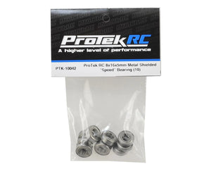 ProTek RC 8x16x5mm Metal Shielded "Speed" Bearing (10) #PTK-10042