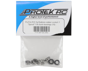 ProTek RC 5x10x4mm Rubber Sealed Flanged "Speed" Bearing (10) #PTK-10104