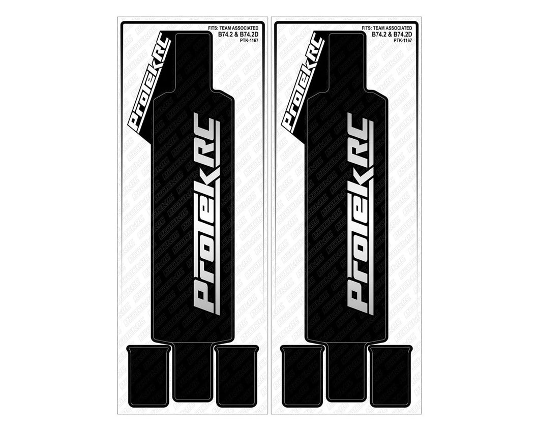 ProTek RC Team Associated B74.2 & B74.2D Chassis Protector (2) (Black) #PTK-1167