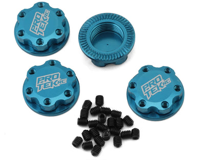 ProTek RC 17mm Captured & Knurled Magnetic Wheel Nuts (4) (Blue) #PTK-2037