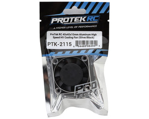ProTek RC 40x40x10mm Aluminum High Speed HV Cooling Fan (Silver/Black) #PTK-2115