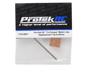 ProTek RC "TruTorque" HSS Steel Metric Hex Replacement Tip (2.0mm) #PTK-8231