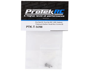 ProTek RC 3x6mm "Grade 5" Titanium Button Head Hex Screw (4) #PTK-T-5098